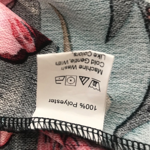 Shein Floral Open-Front Cropped Cardigan – Black Multicolor - Picture 12 of 14